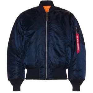 Alpha Industries MA-1 Slim Fit Bomber in Replica Blue NWOT